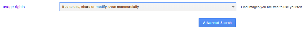 Google Advance Image Search Usage Rights